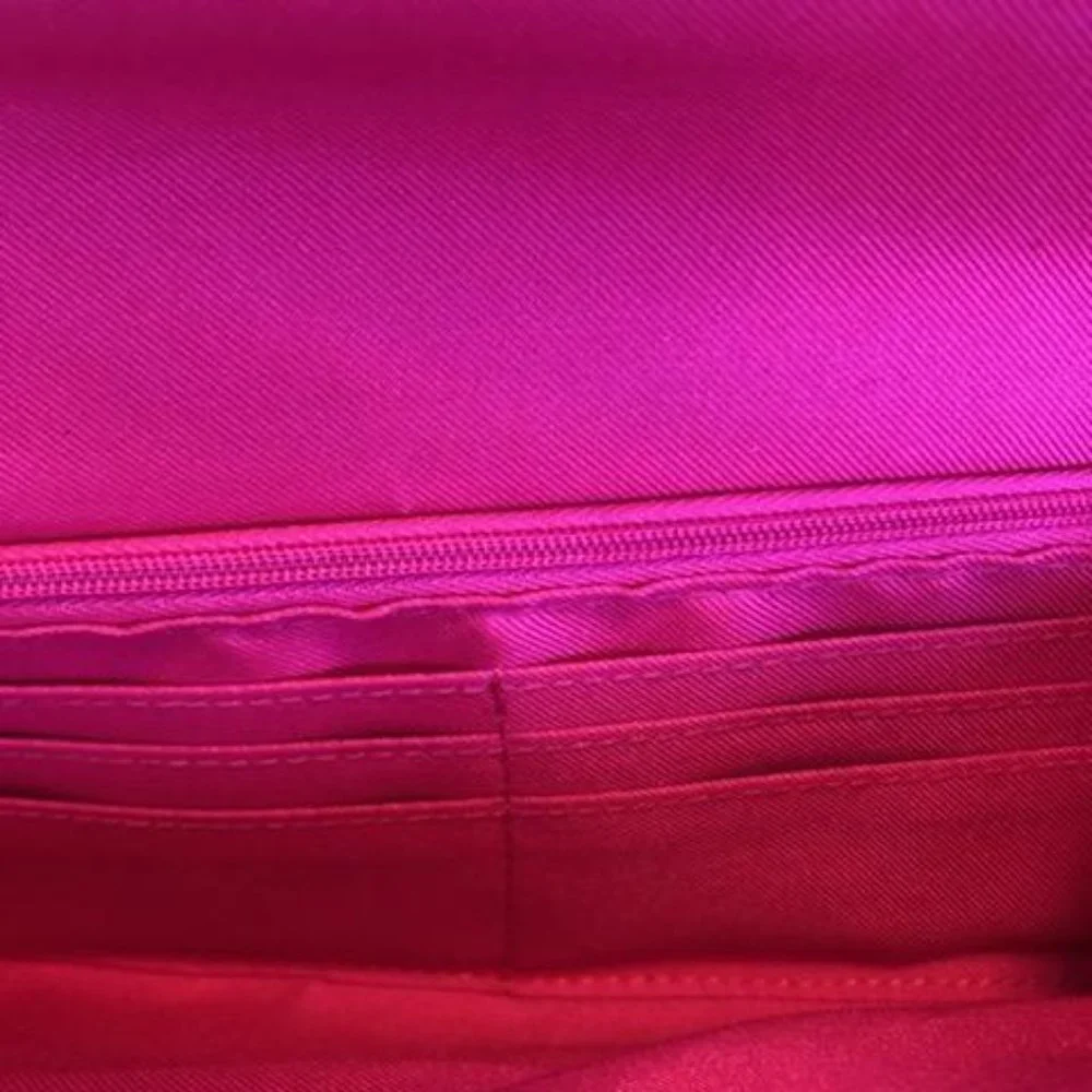 Aldo Shiny Bright Pink Clutch